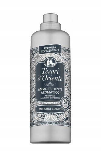 Zdjęcie produktu Tesori d’Oriente Muschio Bianco 1160 ml – koncentrat do płukania tkanin, elegancki zapach białego piżma, mikrokapsułki, wydajność 58 prań.