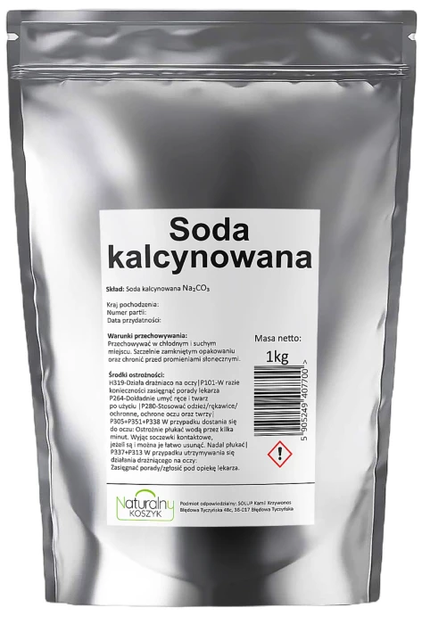 Zdjęcie produktu Solup Soda Kalcynowana 1 kg – naturalny środek do prania i czyszczenia, skuteczny i ekologiczny.