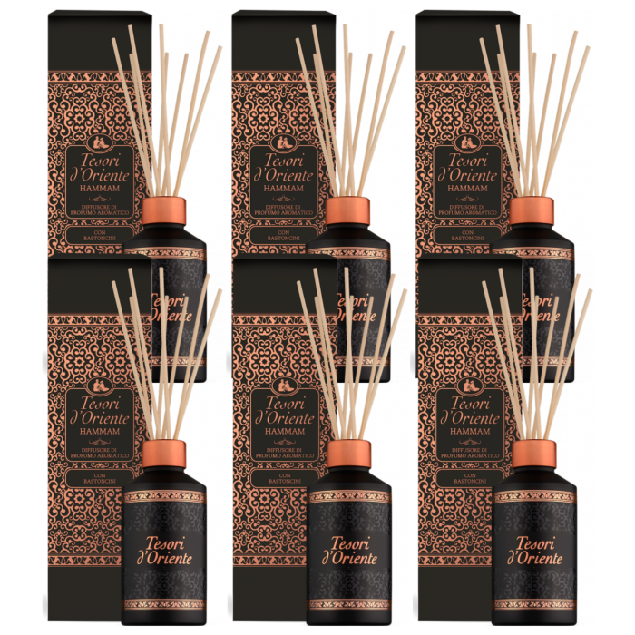 Zestaw 6x Tesori d’Oriente patyczki zapachowe Hammam 200 ml