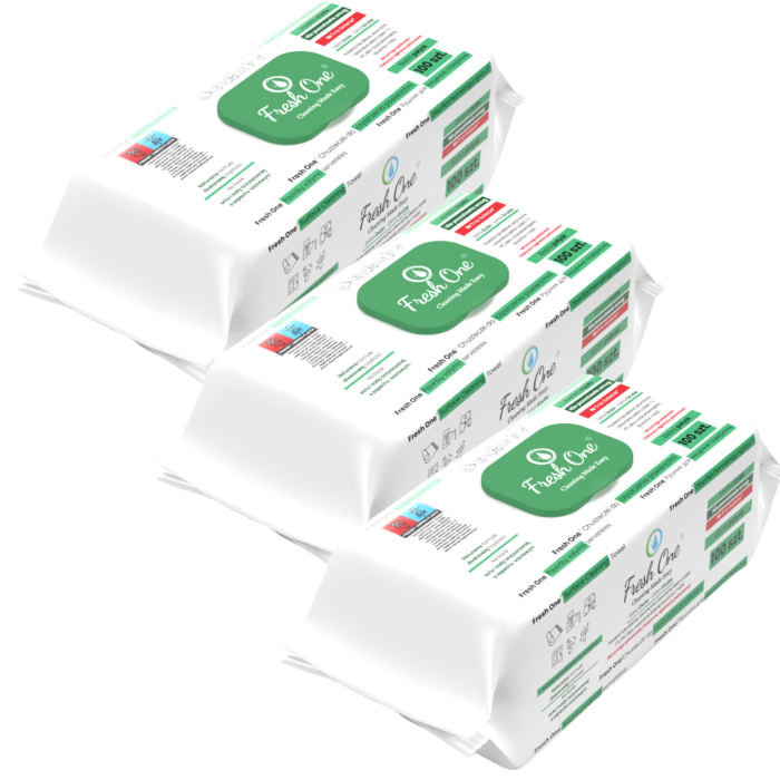 Zdjęcie produktu: Fresh One Sosna – chusteczki nawilżane do sprzątania 3x100 szt., zapach sosny, skuteczne czyszczenie powierzchni.