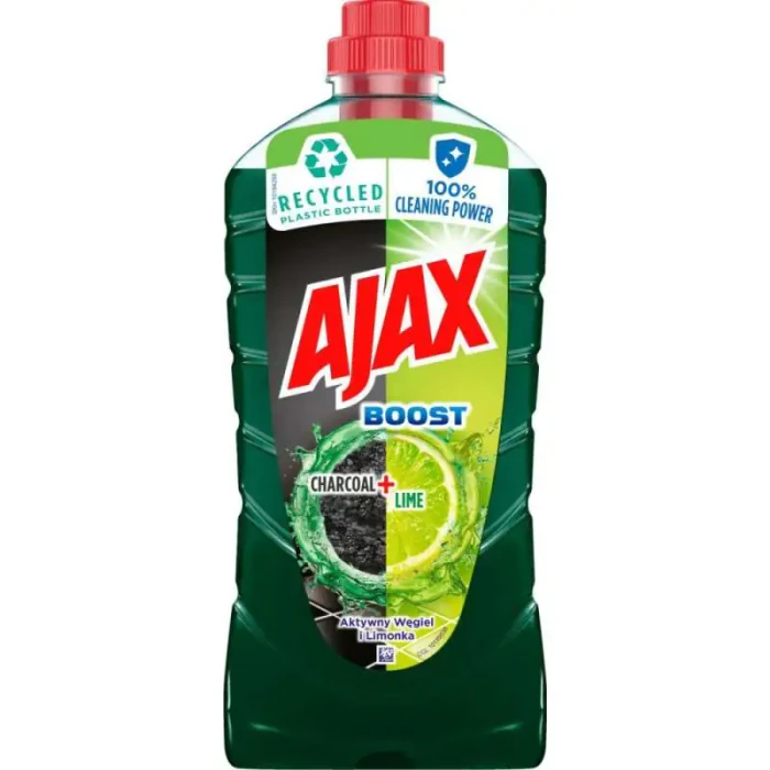 Ajax Charcoal 1L – uniwersalny płyn z węglem aktywnym, neutralizuje zapachy