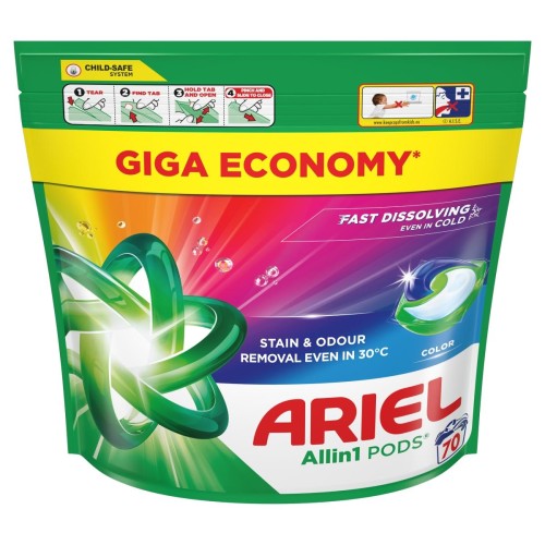 Ariel All-in-1 Pods Color 70 szt. – kapsułki piorące do kolorowych ubrań