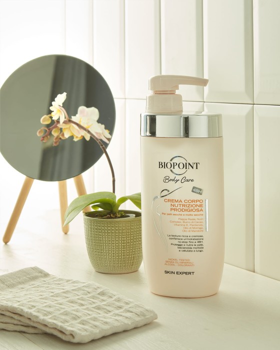 Biopoint | Body Care | Nutriente | 500 ml | Odżywczy krem do ciała | Masło shea &amp; olej arganowy