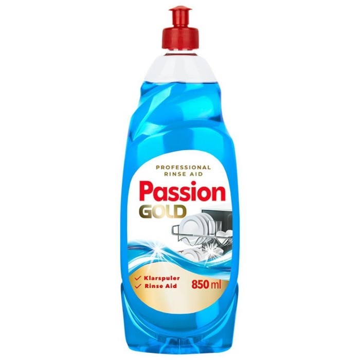 Passion Gold Professional 850 ml — nabłyszczacz do zmywarki, blask bez smug