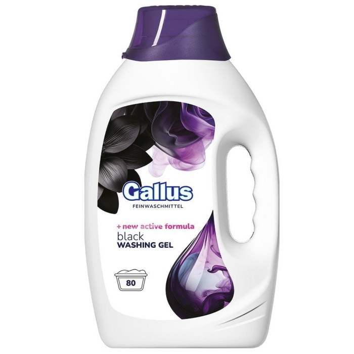 Gallus Black 3,2 L — żel do prania ciemnych i czarnych tkanin, 80 prań