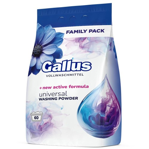 Gallus Universal 3,6 kg — proszek do prania bieli i kolorów, 60 prań