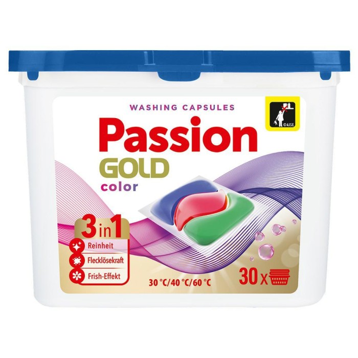 Passion Gold Kapsułki 3 w 1 Color 30 szt kapsułki do prania kolorowych tkanin