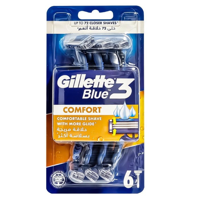 Gillette Blue 3 Comfort 6 szt maszynki jednorazowe 3 ostrza komfortowe golenie