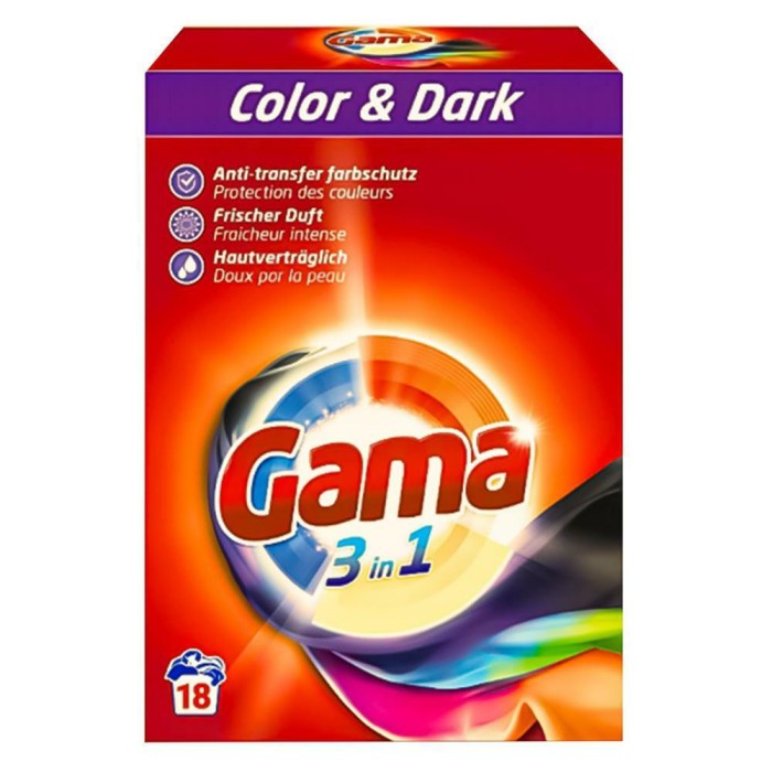 Gama Color & Dark 1,08 kg proszek do prania kolorów i ciemnych tkanin