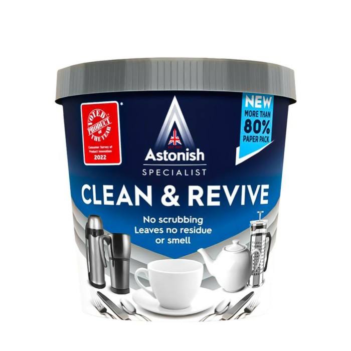 Astonish Proszek Clean & Revive 350 g usuwa osady po kawie i herbacie