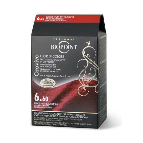 Biopoint Orovivo 6.60 — farba olejowa, ciemny blond z czerwonymi tonami