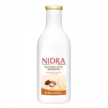 Nidra mleczko do kąpieli arganowe kremowe nawilżające duża butelka rodzinne 750 ml