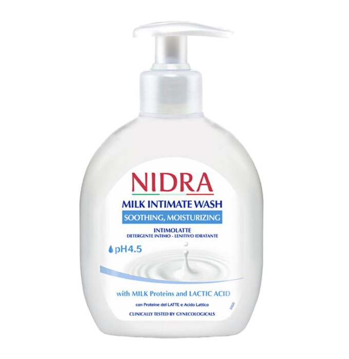 Nidra mleczny płyn do higieny intymnej z kwasem mlekowym delikatny 300 ml