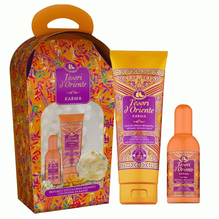 Tesori dOriente Karma zestaw EDT 100 ml żel pod prysznic damski prezent