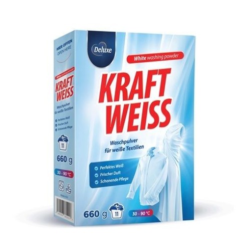 Deluxe Enzo Kraft Weiss proszek do prania 660 g 11 prań do bieli