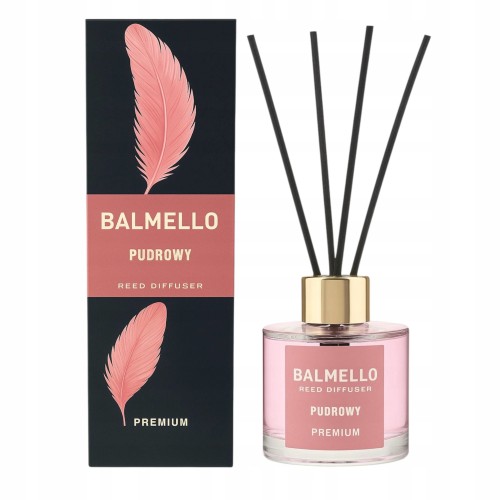 Balmello Pudrowy patyczki zapachowe 120 ml premium czysty zapach do wnętrz