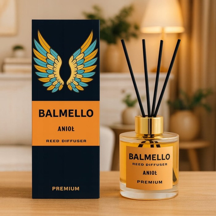 Balmello Anioł patyczki zapachowe 120 ml premium czysty pudrowy zapach