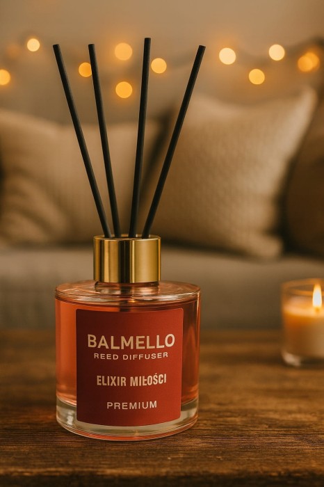 Balmello Elixir patyczki zapachowe 120 ml premium zapach do wnętrz domu