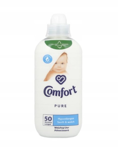 Comfort Pure płyn do płukania tkanin 1,25 L 50 prań dla skóry wrażliwej XXL