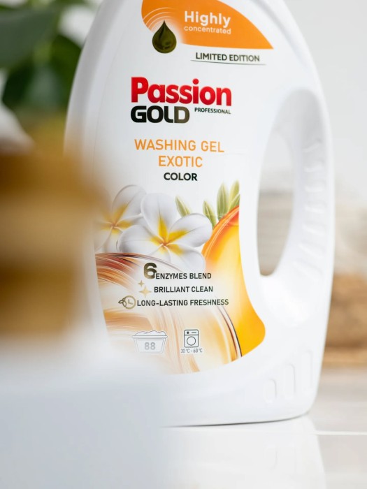 Passion Gold Color Exotic | 3,52L | 88 prań | Żel do prania kolorów | Egzotyczny zapach | Ochrona kolorów | Skuteczne pranie