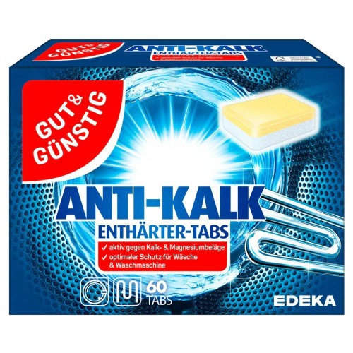 Odkamieniacz do pralki 60 tabletek Ochrona grzałki przed kamieniem Do regularnej pielęgnacji pralki Wygodne tabletki bez odmierzania Idealny przy twardej wodzie Marka: G&G