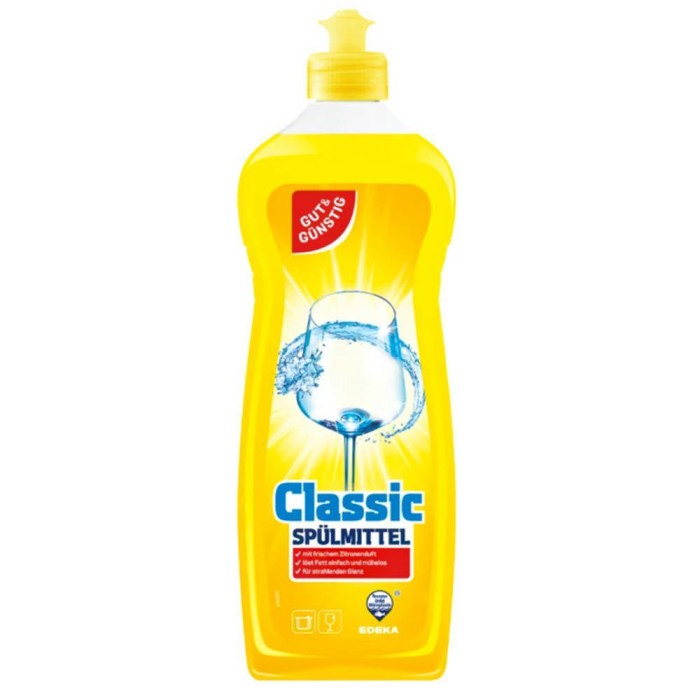 Płyn do naczyń 1 L Citrus Skuteczny na tłuszcz Wydajna formuła Świeży cytrusowy zapach Do codziennego zmywania Marka G&G