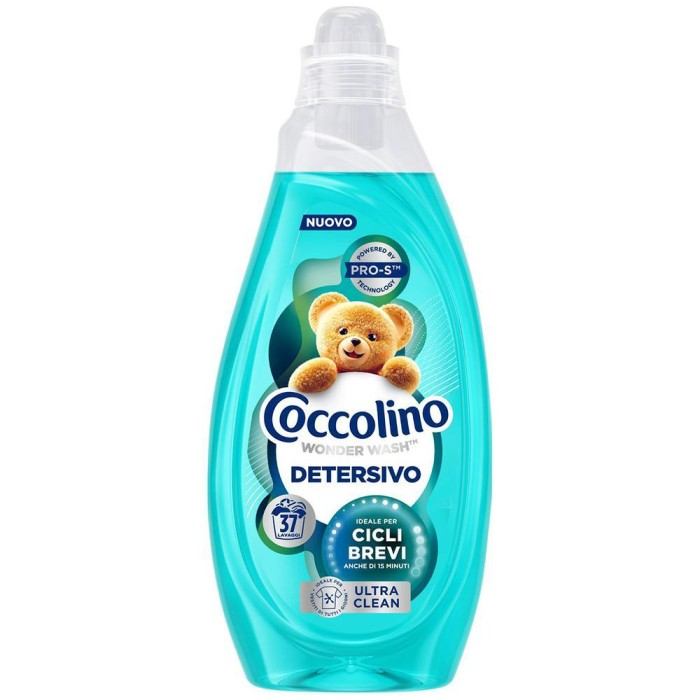 Coccolino Wonder Wash Ultra Clean 1,48 l. Żel do prania do krótkich cykli. Wsparcie czystości i świeżości, wygodne dozowanie. Wydajność do ok. 37 prań.