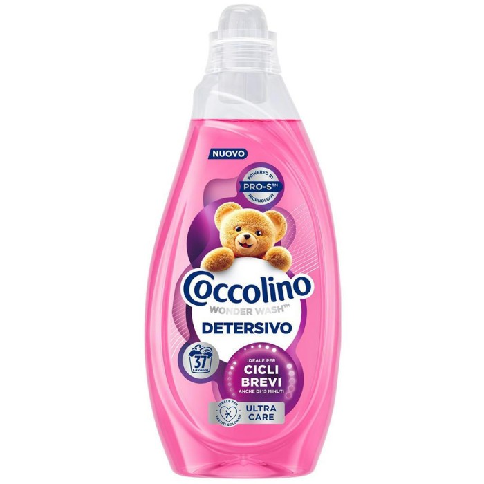 Coccolino Wonder Wash Ultra Care 1,48 l. Żel do prania kolorów do krótkich cykli. Formuła wspierająca ochronę tkanin i barw. Wydajność do ok. 37 prań.