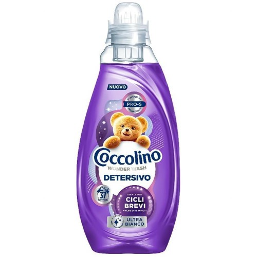 Coccolino Wonder Wash Speed Clean 1,48 l. Płyn do prania białych tkanin, idealny do krótkich cykli. Świeży efekt po praniu. Wydajność do ok. 37 prań.