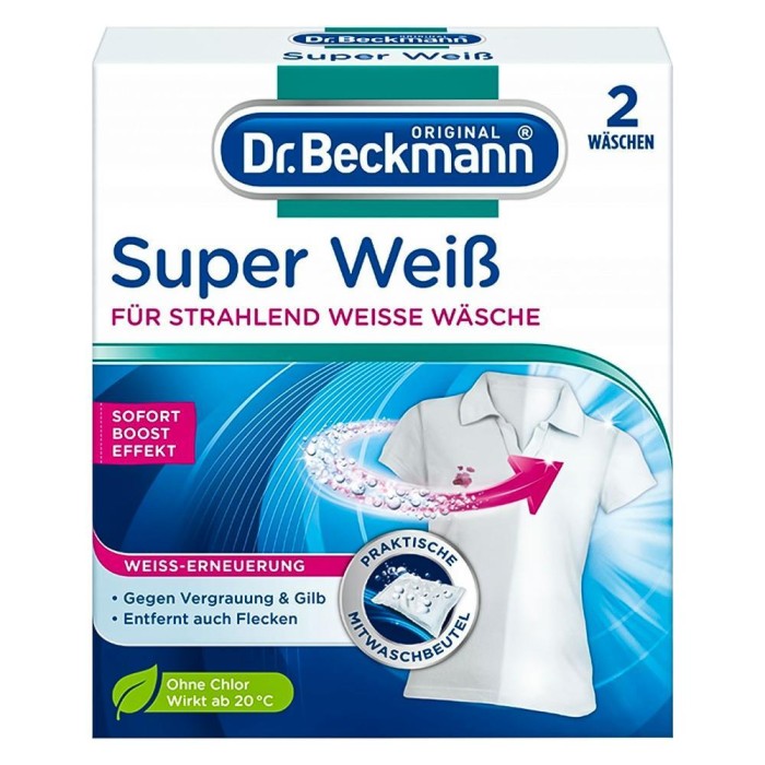 DR. BECKMANN Wybielacz w saszetkach 2x40 g do bieli usuwa szarość i zażółcenia