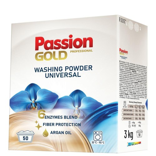 PASSION GOLD Proszek do prania 3 kg 60 prań uniwersalny skuteczne usuwanie plam i świeżość
