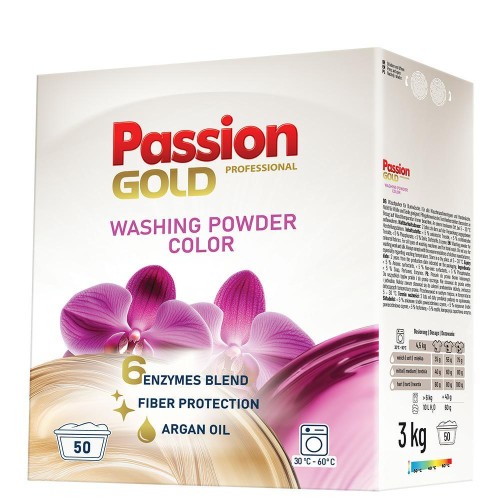 PASSION GOLD Proszek do prania Kolor 3 kg 60 prań do tkanin kolorowych ochrona barw