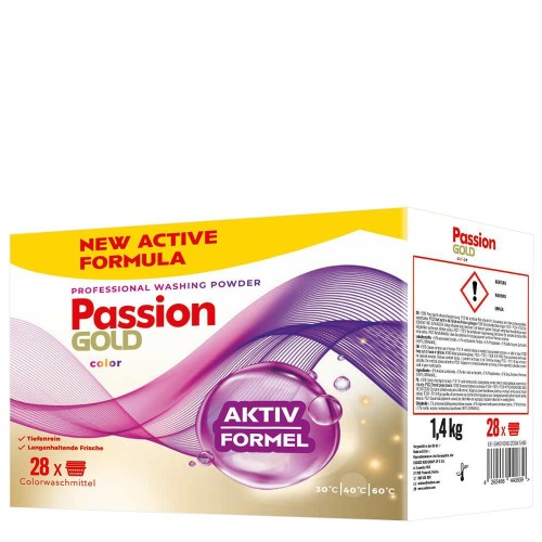 PASSION GOLD Proszek do prania Kolor 1,4 kg 28 prań do tkanin kolorowych ochrona barw
