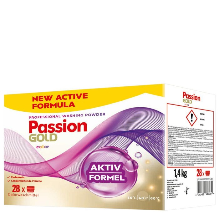 PASSION GOLD Proszek do prania Kolor 1,4 kg 28 prań do tkanin kolorowych ochrona barw