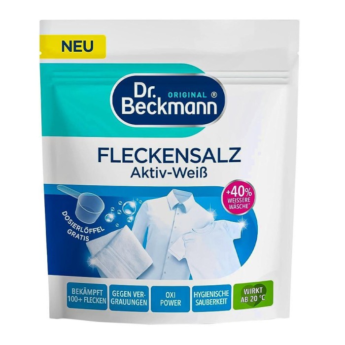 DR. BECKMANN Sól wybielająca Oxi 400 g do bieli i odplamiania usuwa szarość i zażółcenia