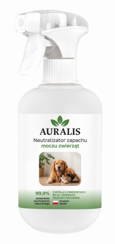 AURALIS neutralizator zapachu moczu zwierząt 500 ml – środek do neutralizacji odoru moczu, usuwania plam i odświeżania powierzchni w domu.