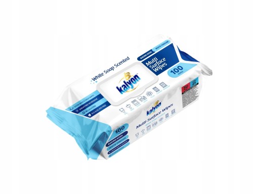 Kalyon chusteczki do czyszczenia wszystkich powierzchni 100 szt uniwersalne nawilżane White Soap