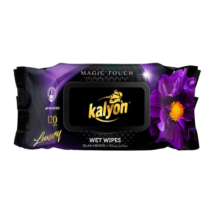 Kalyon chusteczki nawilżane perfumowane Magic Touch 120 szt Luxury miękkie bez alkoholu pH zrównoważone