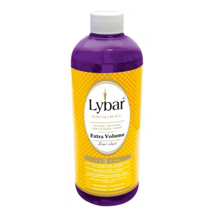 Lybar Original Lakier do włosów Extra Volume 500 ml wkład uzupełniający zwiększa objętość unosi u nasady