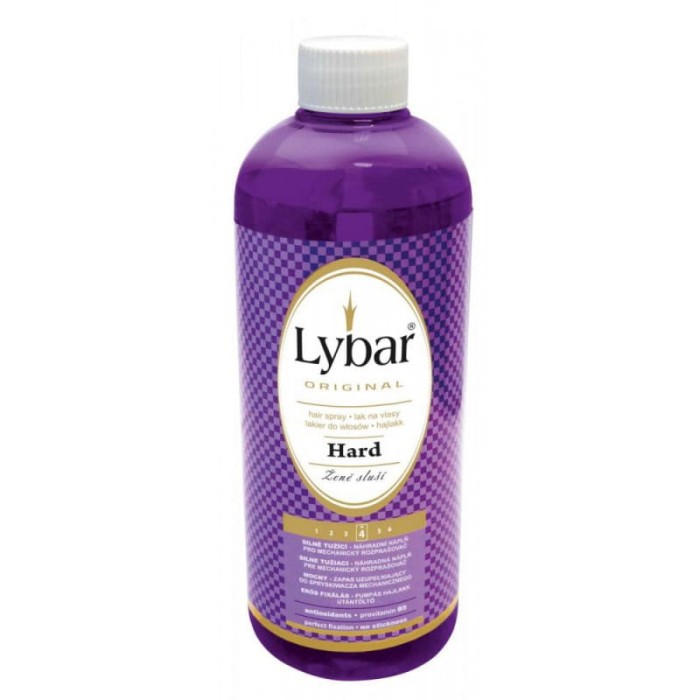 Lybar Original Lakier do włosów Hard 500 ml wkład uzupełniający mocne utrwalenie bez sklejania B5