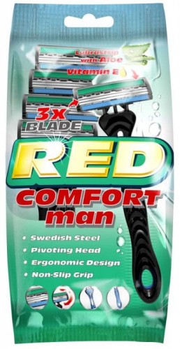 Red Comfort Man Maszynki do Golenia 3 Ostrza 5 sztuk