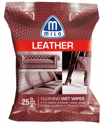 MILO Chusteczki Nawilżane do Skóry Leather 20 sztuk