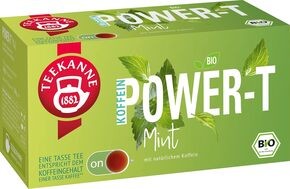Teekanne Power T Mint Herbata Energetyczna Bio z Kofeiną 20 Torebek