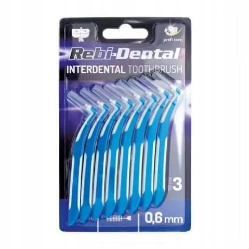 Rebi Dental Szczoteczki Międzyzębowe 0,6 mm Interdental 8 sztuk