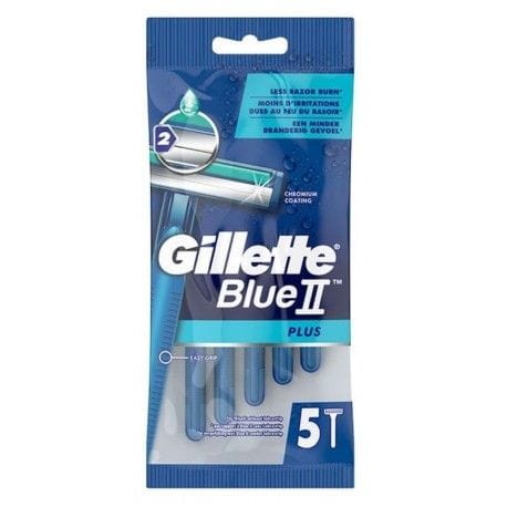 Gillette Blue II Plus Maszynki do Golenia 5 sztuk Jednorazowe
