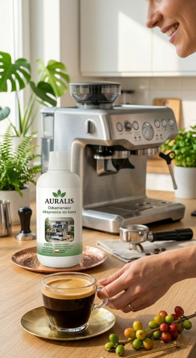 Auralis płyn do odkamieniania ekspresów do kawy 500 ml zastosowanie produktu w nowoczesnej kuchni