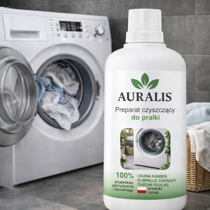 Auralis płyn do czyszczenia pralki 500 ml skuteczne usuwanie kamienia i osadów z urządzenia