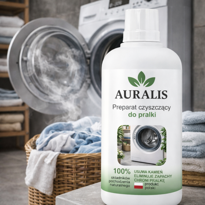 Auralis środek do pielęgnacji pralki 500 ml pomaga utrzymać świeżość i czystość wnętrza