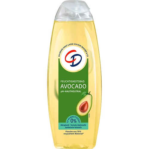CD Feuchtigkeitsbad Avocado płyn do kąpieli 500 ml z pH neutralną formułą.