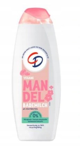 CD Mandel Bademeilch mleczko do kąpieli migdały 600 ml w poręcznej butelce.